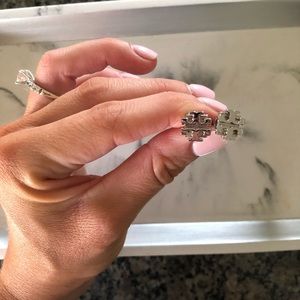 Tory Burch Silver Stud Earrings
